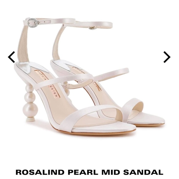 Sophia Webster White Heels with Pearl Detail - Picture 7 of 10